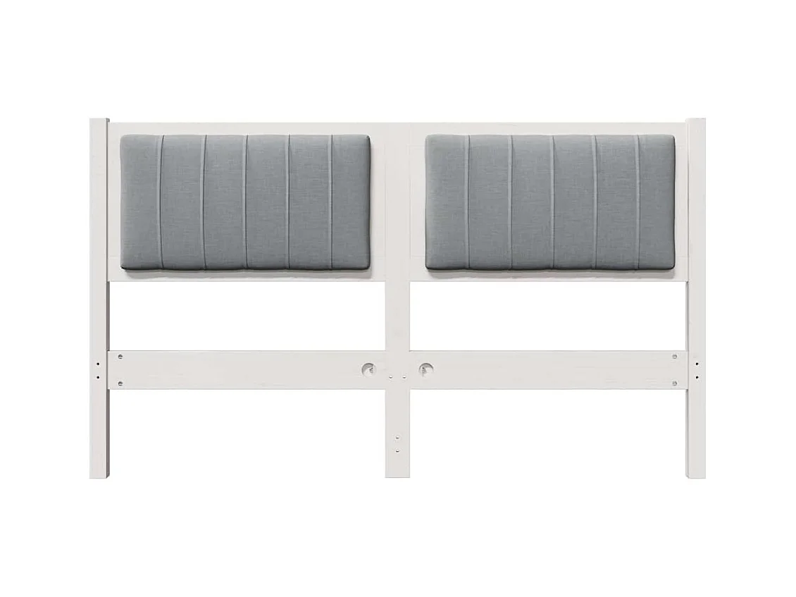 Cabeceira estofada com cabeceira Branco 140 cm