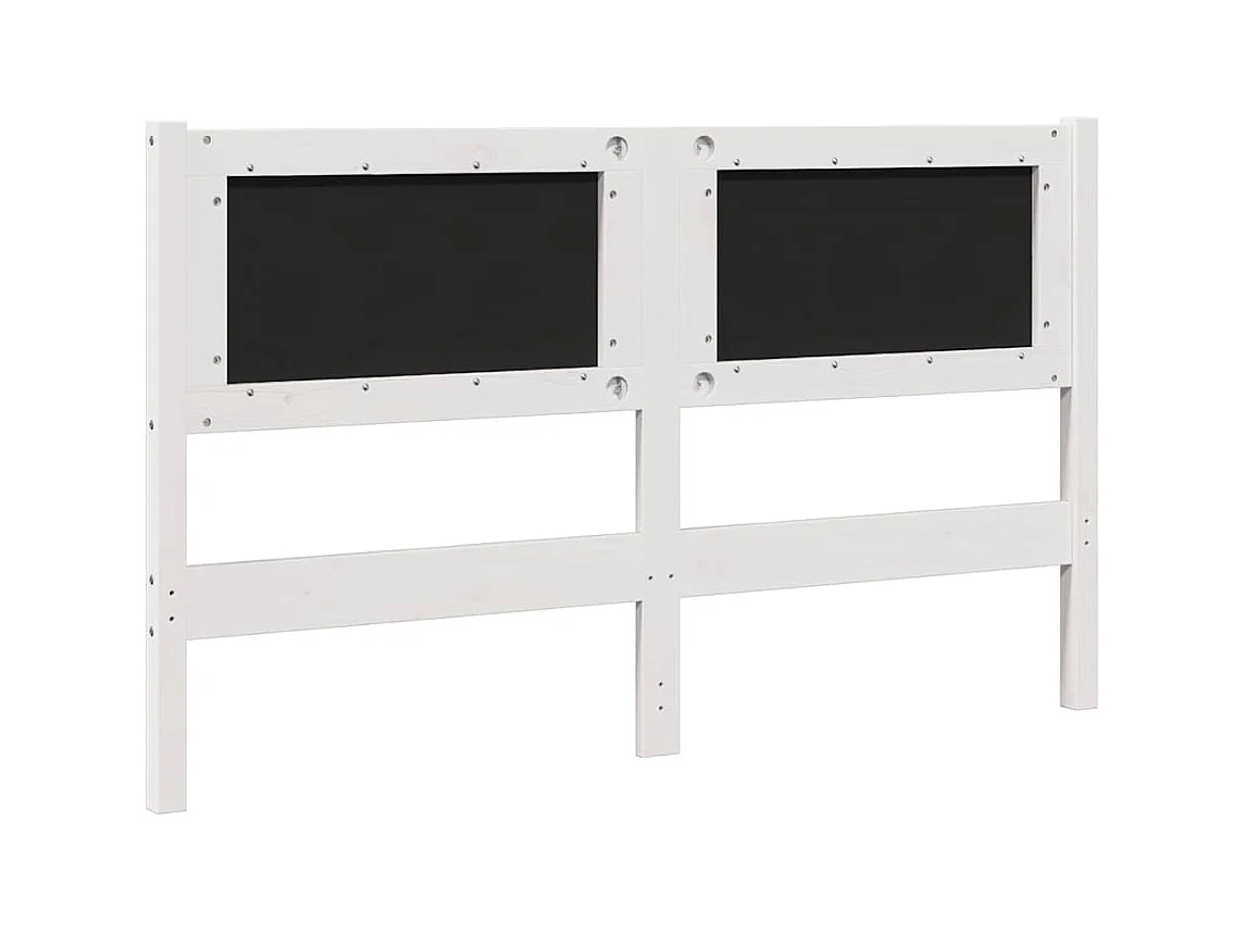 Cabeceira estofada com cabeceira Branco 140 cm