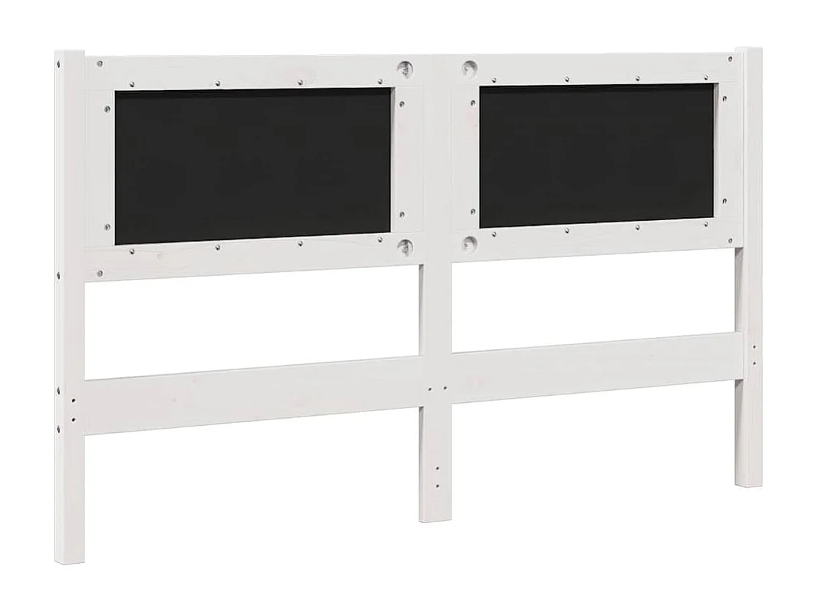 Cabeceira estofada com cabeceira Branco 140 cm