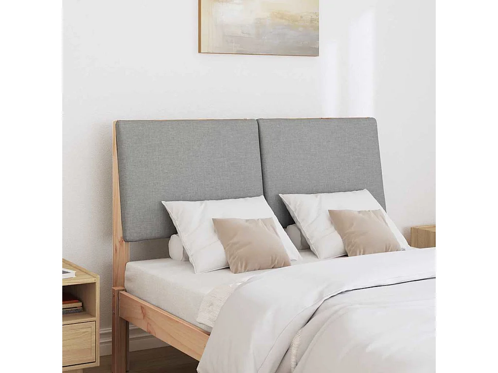 Cabeceira estofada Cinzento-claro 120 cm