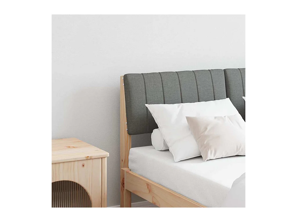 Cabeceira estofada Cinza Escuro 120 cm