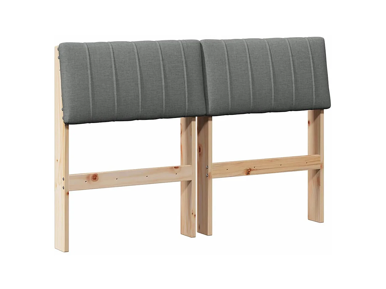 Cabeceira estofada Cinza Escuro 120 cm