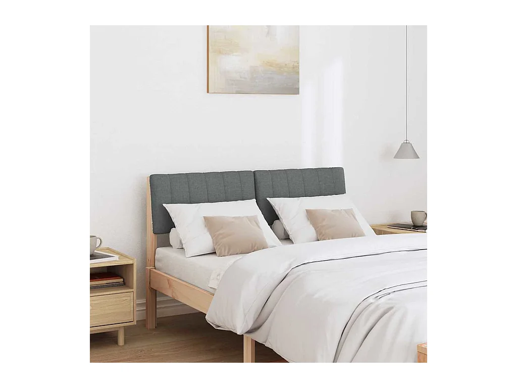 Cabeceira estofada Cinza Escuro 120 cm