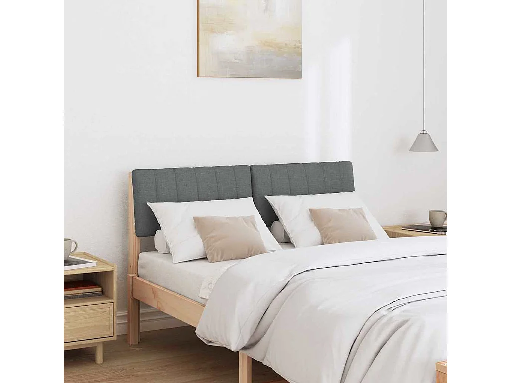 Cabeceira estofada Cinza Escuro 120 cm