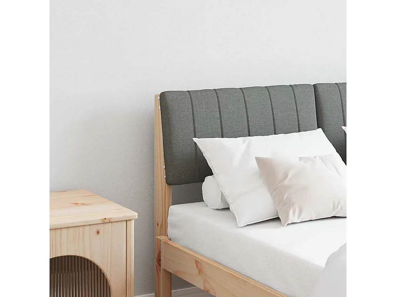 Cabeceira estofada Cinza Escuro 120 cm