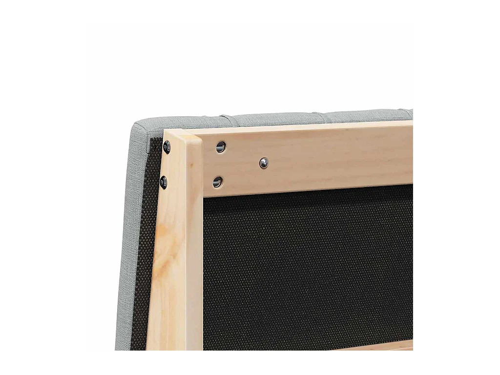 Cabecero tapizado Gris Claro 200 cm Madera de pino macizo