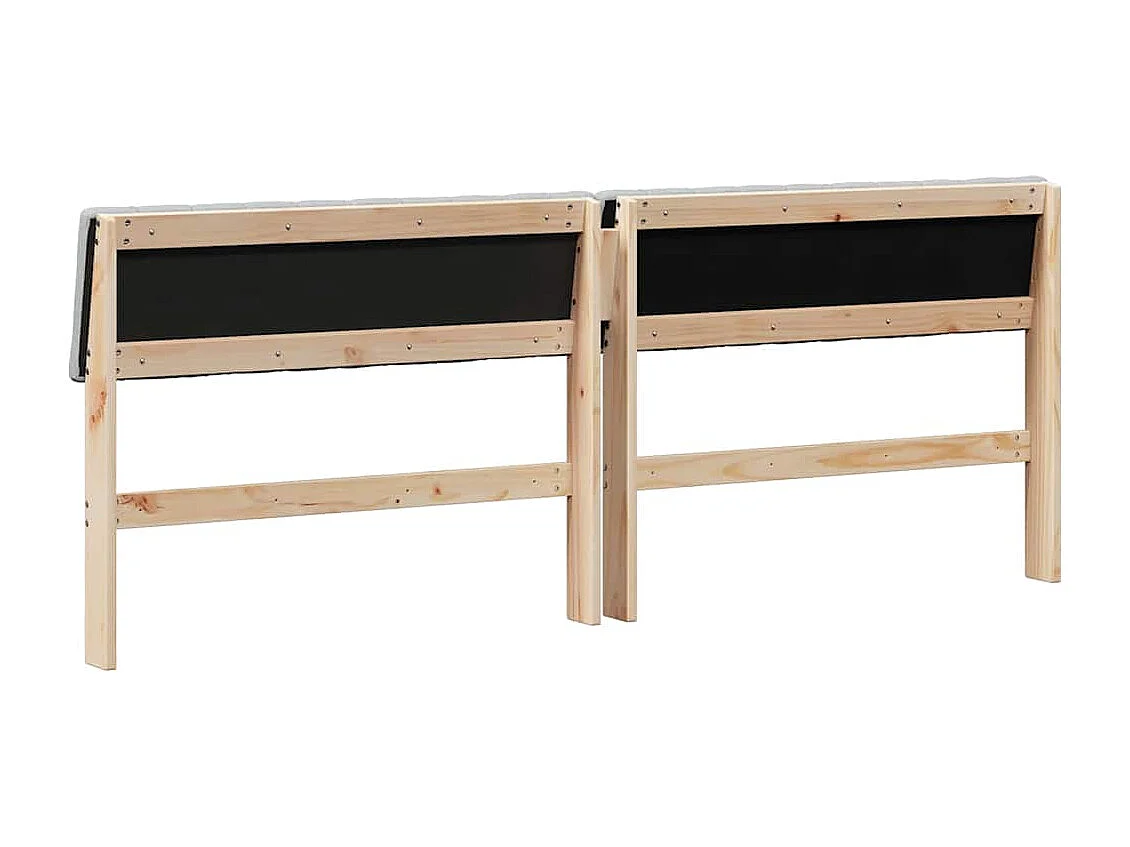Cabecero tapizado Gris Claro 200 cm Madera de pino macizo