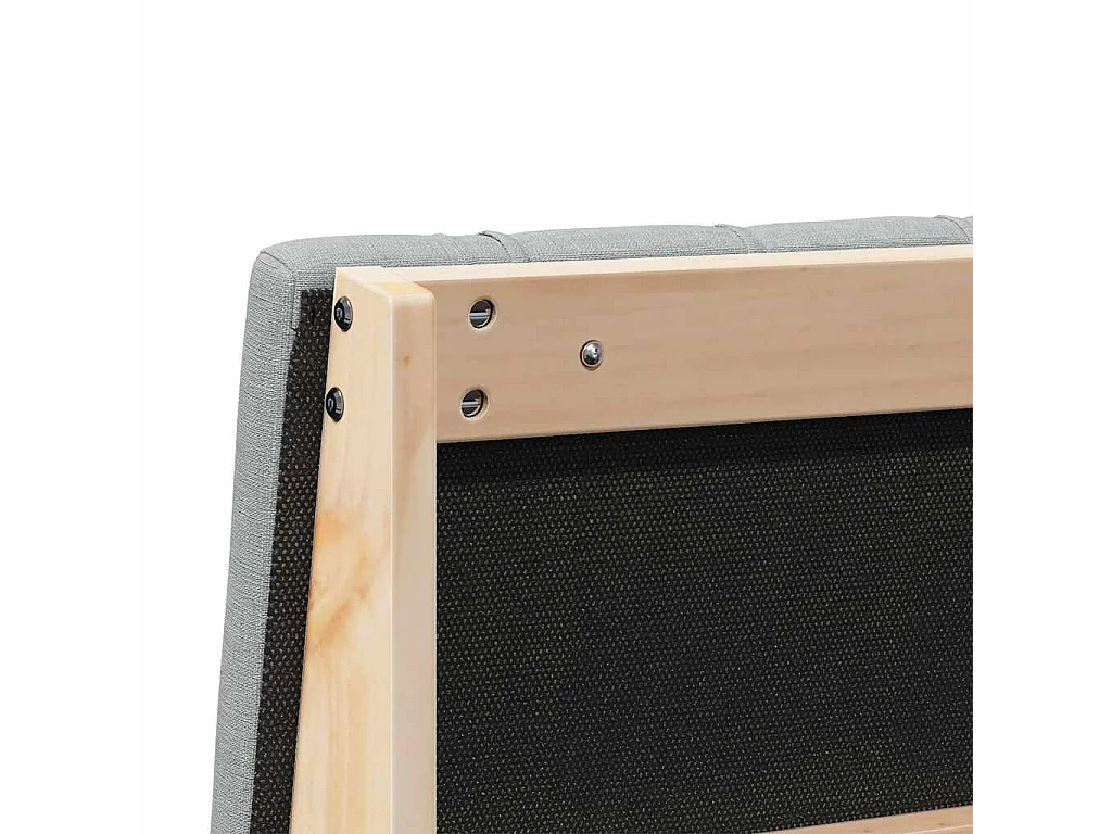 Cabecero tapizado Gris Claro 200 cm Madera de pino macizo