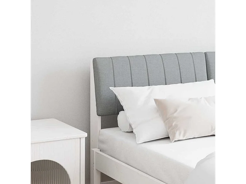 Tête de lit capitonnée Gris clair 135 cm Pin massif