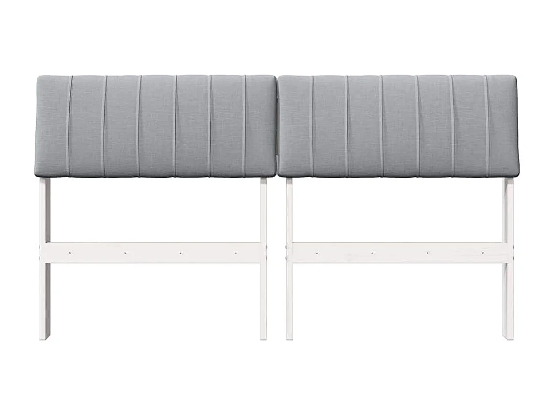 Cabeceira estofada Cinzento-claro 135 cm