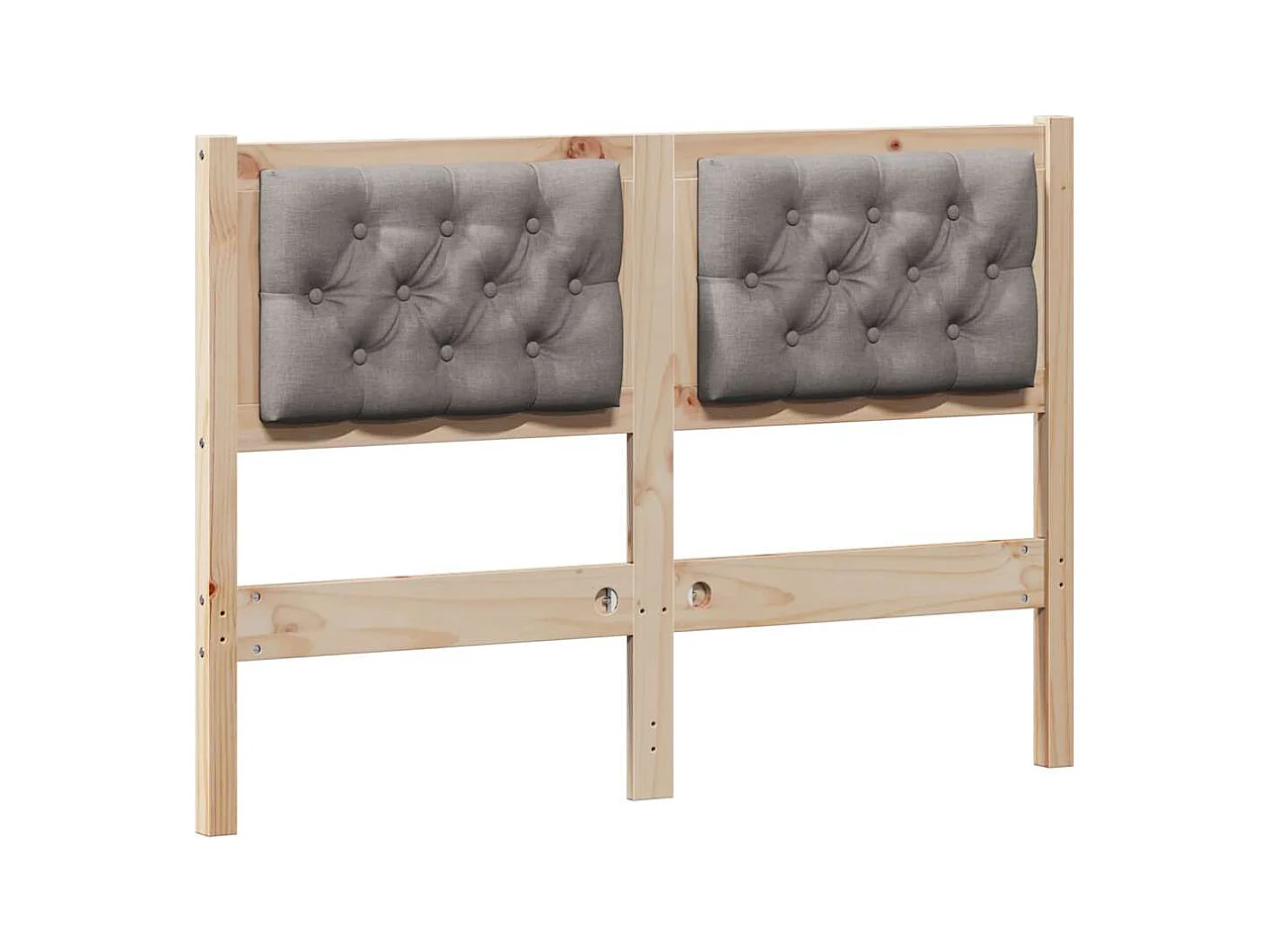 Tête de lit Autre Marron et taupe 135 cm Bois massif en pin