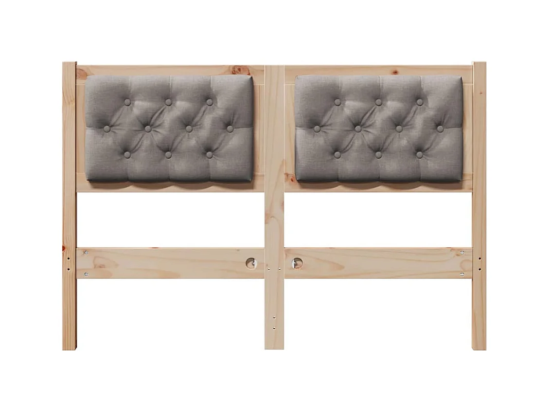 Tête de lit Autre Marron et taupe 135 cm Bois massif en pin