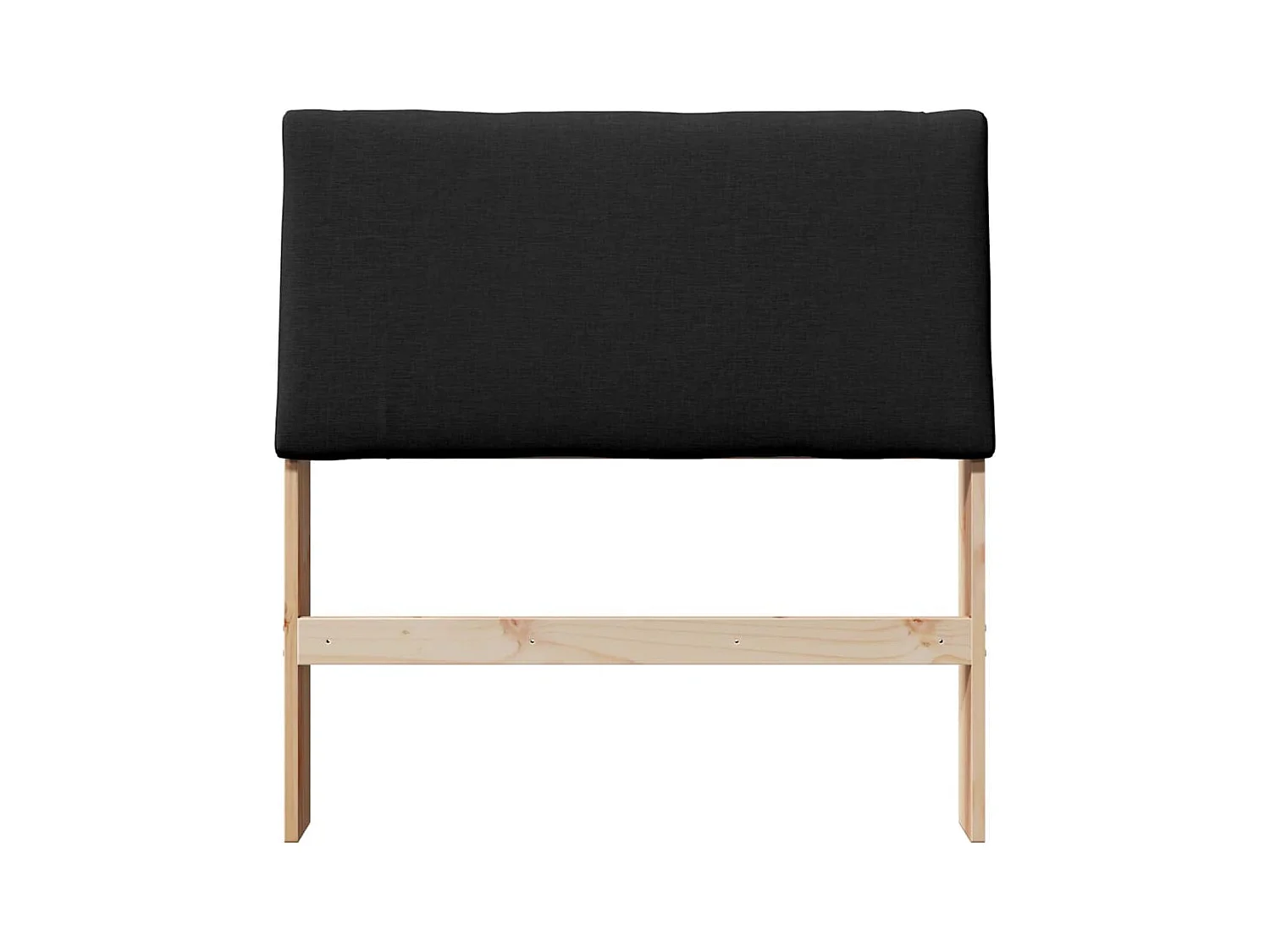 Cabeceira estofada Preto 100 cm Madeira de Pinheiro Sólida