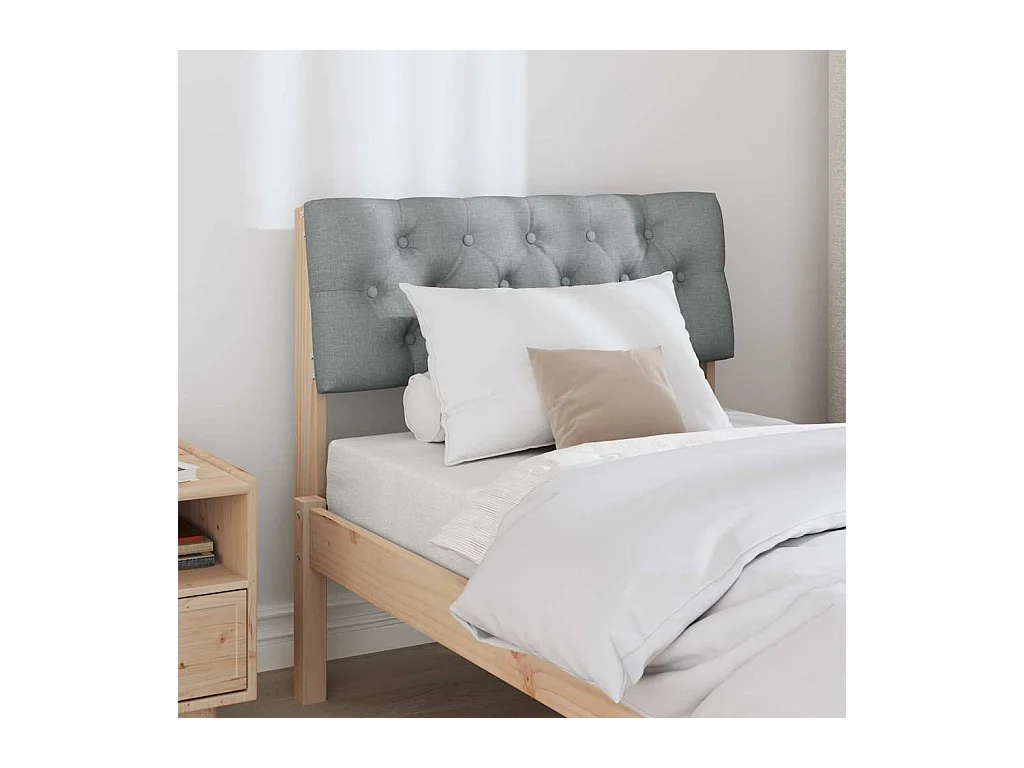 Cabeceira estofada Cinzento-claro 80 cm