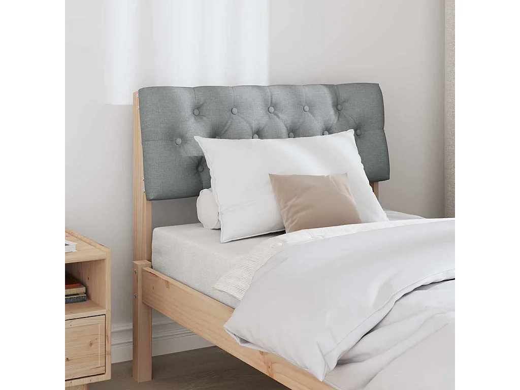 Cabeceira estofada Cinzento-claro 80 cm