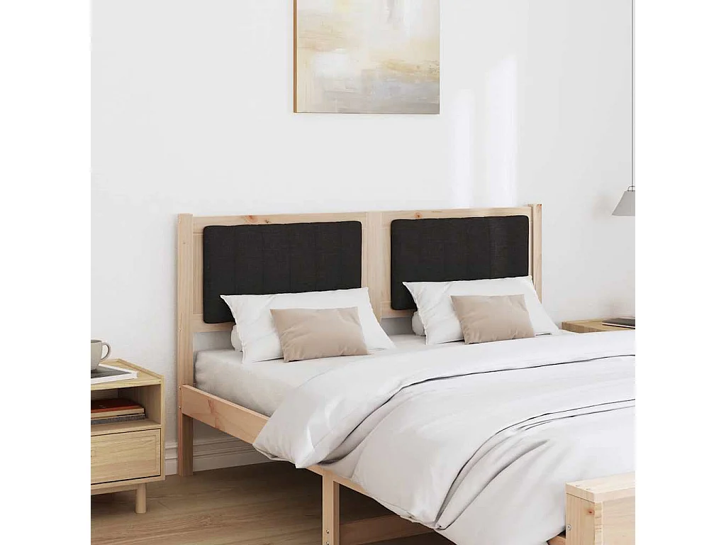 Cabeceira estofada com cabeceira Castanho 135 cm