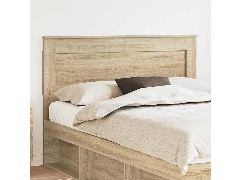 Tête de lit Gris béton 140 cm Bois d'ingénierie