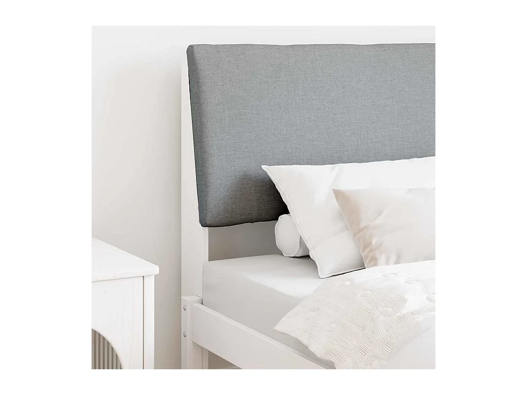 Tête de lit capitonnée Gris clair 100 cm Pin massif