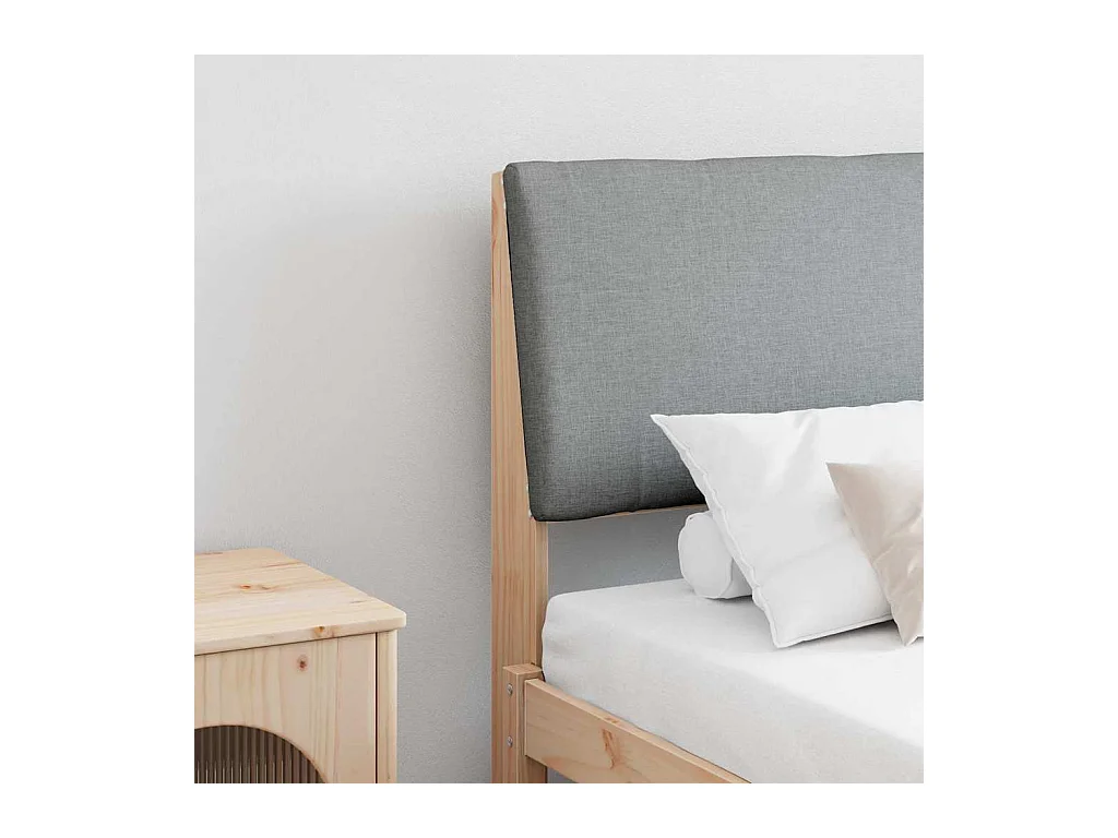 Cabeceira estofada Cinzento-claro 180 cm