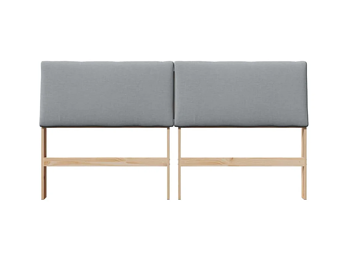 Cabeceira estofada Cinzento-claro 180 cm