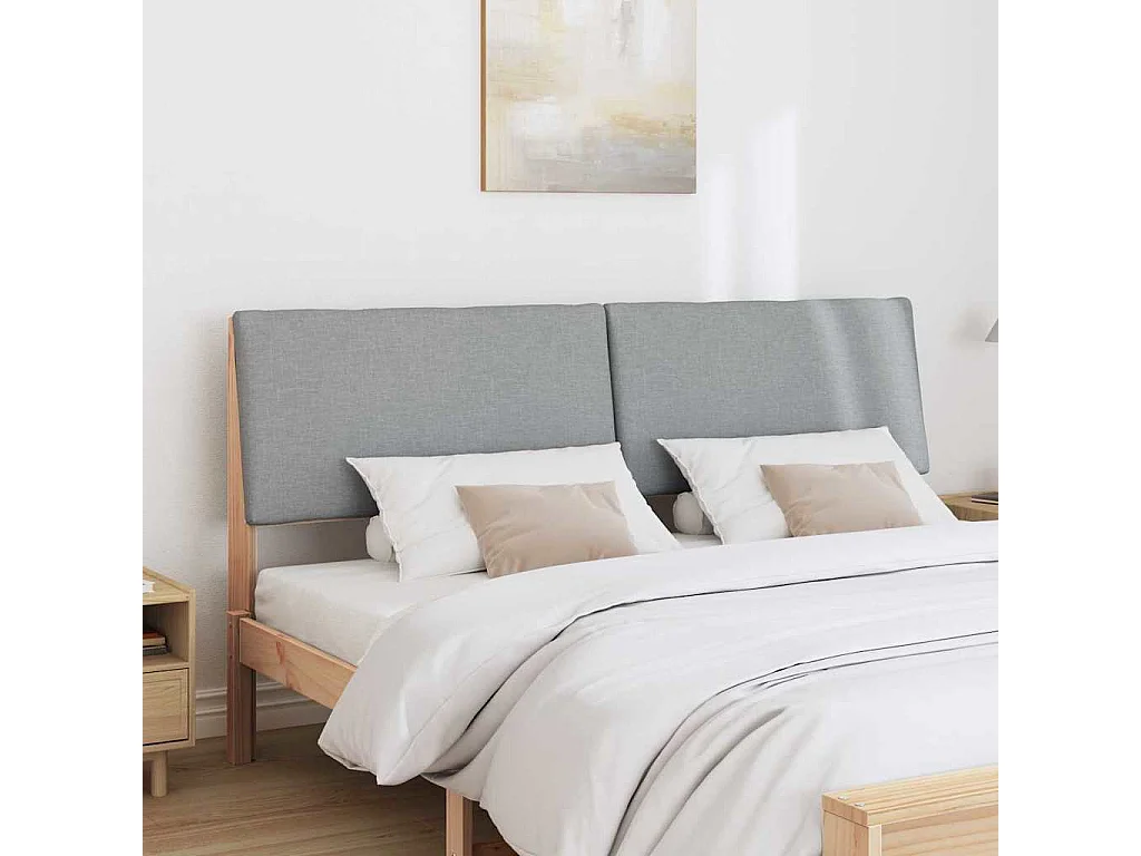 Cabeceira estofada Cinzento-claro 180 cm