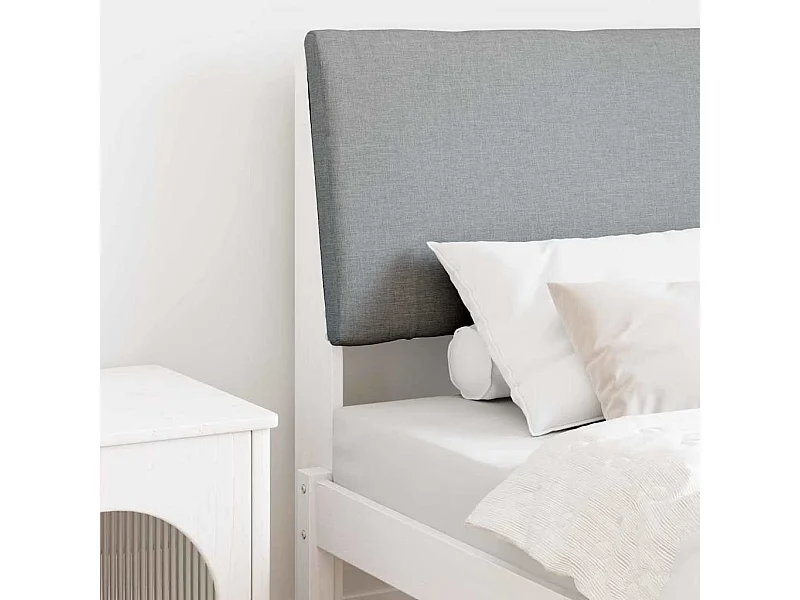 Tête de lit capitonnée Gris clair 75 cm Pin massif