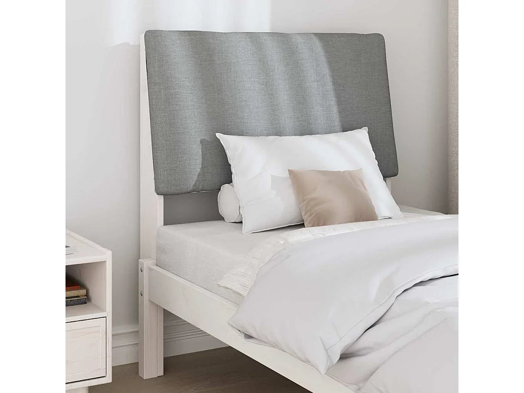 Cabeceira estofada Cinzento-claro 75 cm