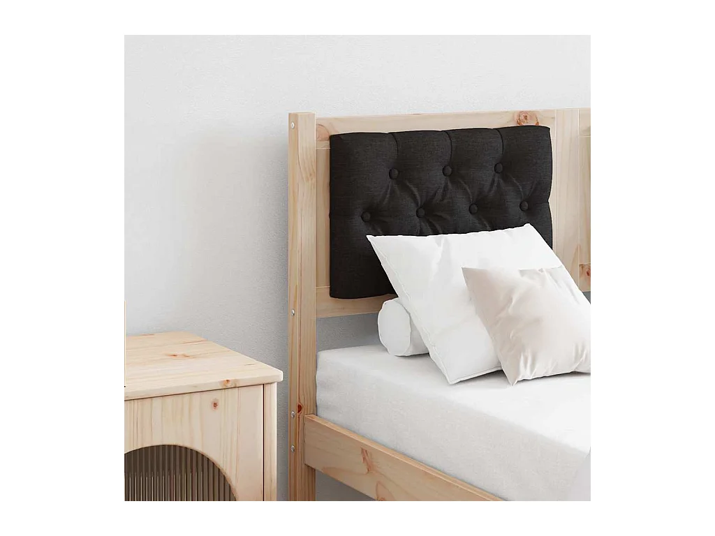 Tête de lit Autre Marron et noir 135 cm Bois massif en pin