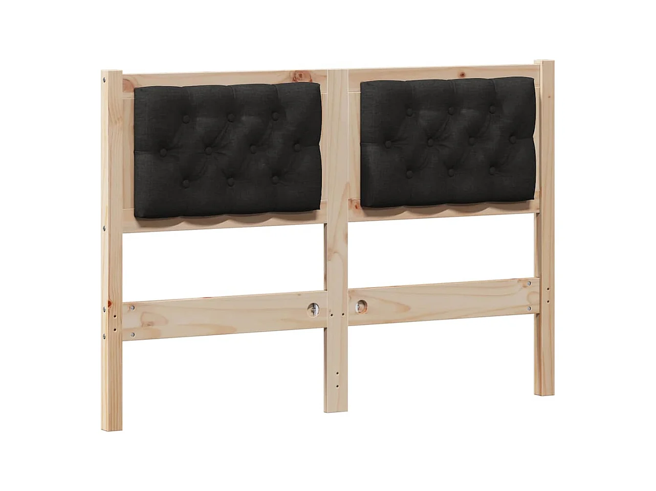 Tête de lit Autre Marron et noir 135 cm Bois massif en pin