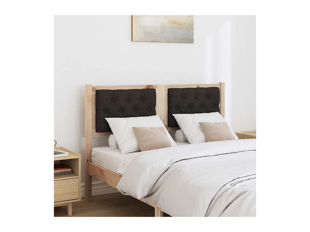 Tête de lit Autre Marron et noir 135 cm Bois massif en pin