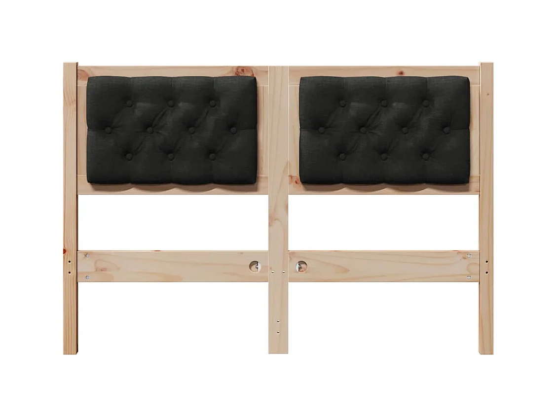 Tête de lit Autre Marron et noir 135 cm Bois massif en pin