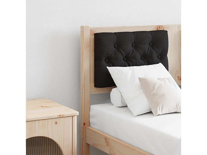 Cabecero Otro Marrón y negro 135 cm Madera maciza de pino