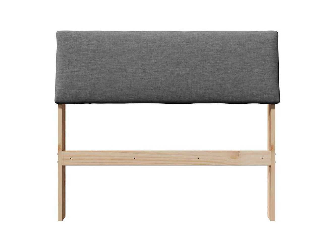 Cabecero tapizado Gris oscuro 100 cm Madera de pino macizo