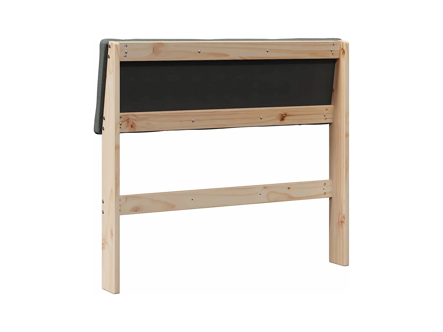 Cabecero tapizado Gris oscuro 100 cm Madera de pino macizo