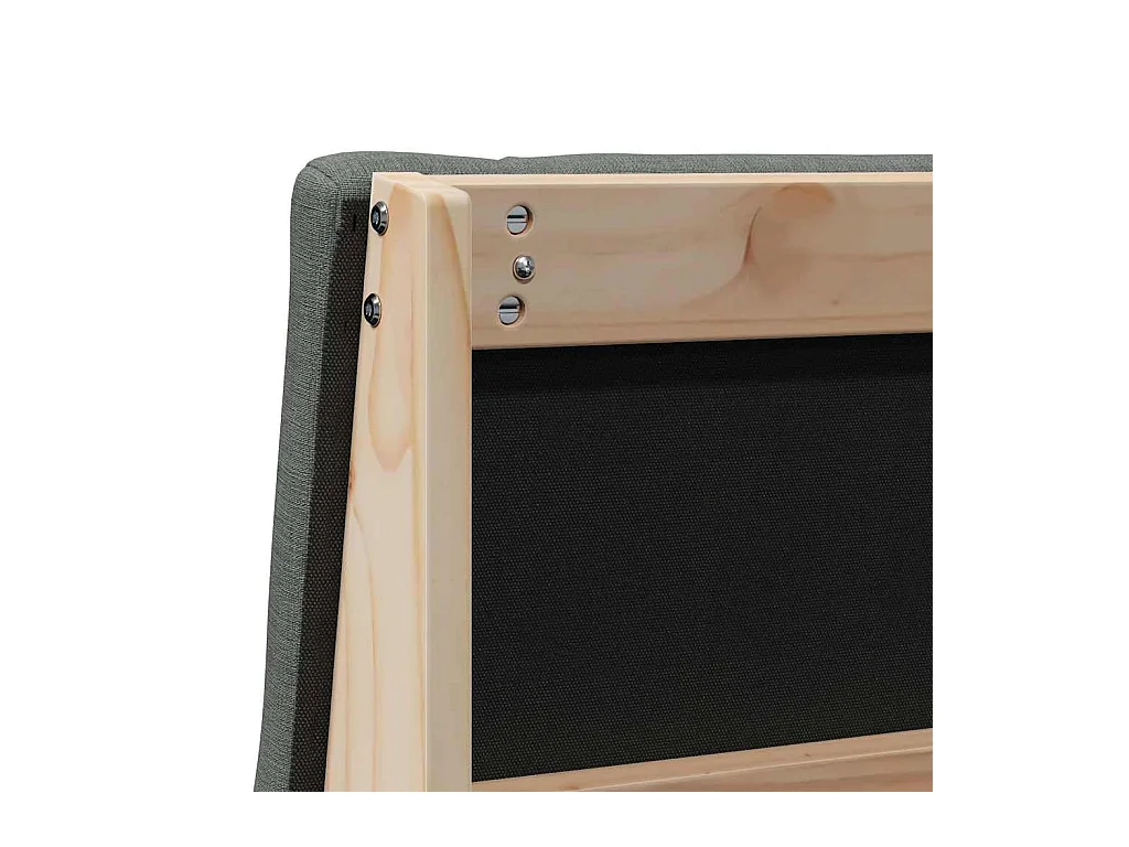 Cabecero tapizado Gris oscuro 100 cm Madera de pino macizo