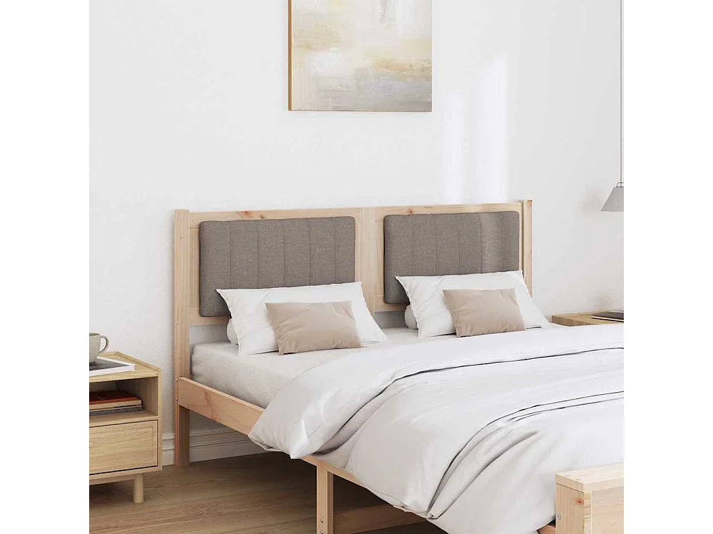 Cabeceira estofada com cabeceira Castanho 135 cm