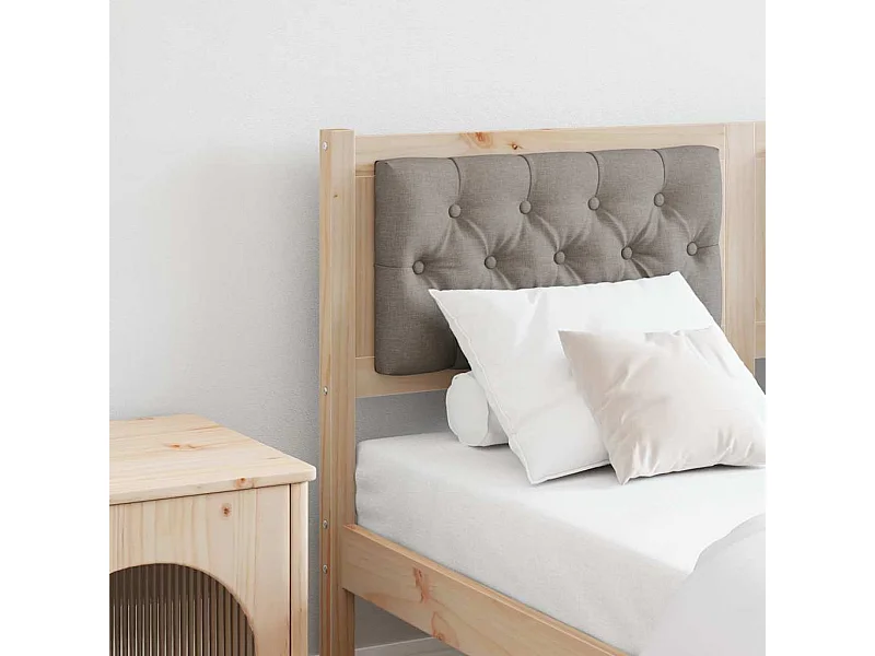 Cabecero Otro Marrón y taupe 140 cm Madera maciza de pino