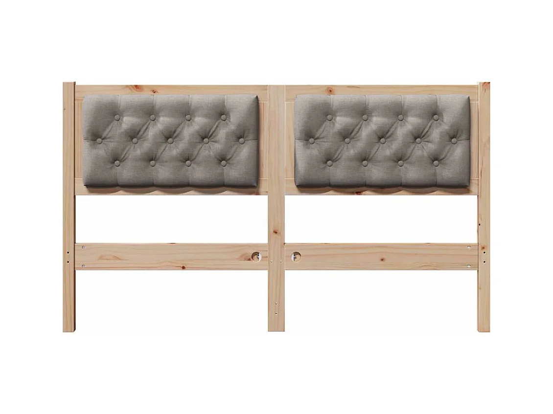 Cabecero Otro Marrón y taupe 140 cm Madera maciza de pino