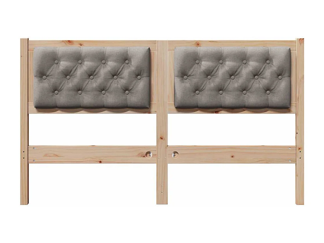 Cabeceira Outros Marrom e taupe 140 cm Madeira de pinho maciça