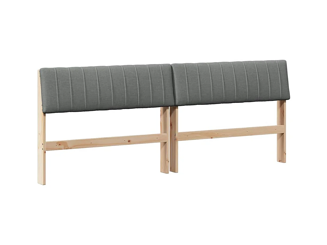 Cabeceira estofada Cinza Escuro 200 cm