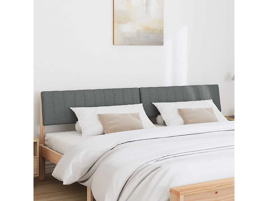 Cabeceira estofada Cinza Escuro 200 cm