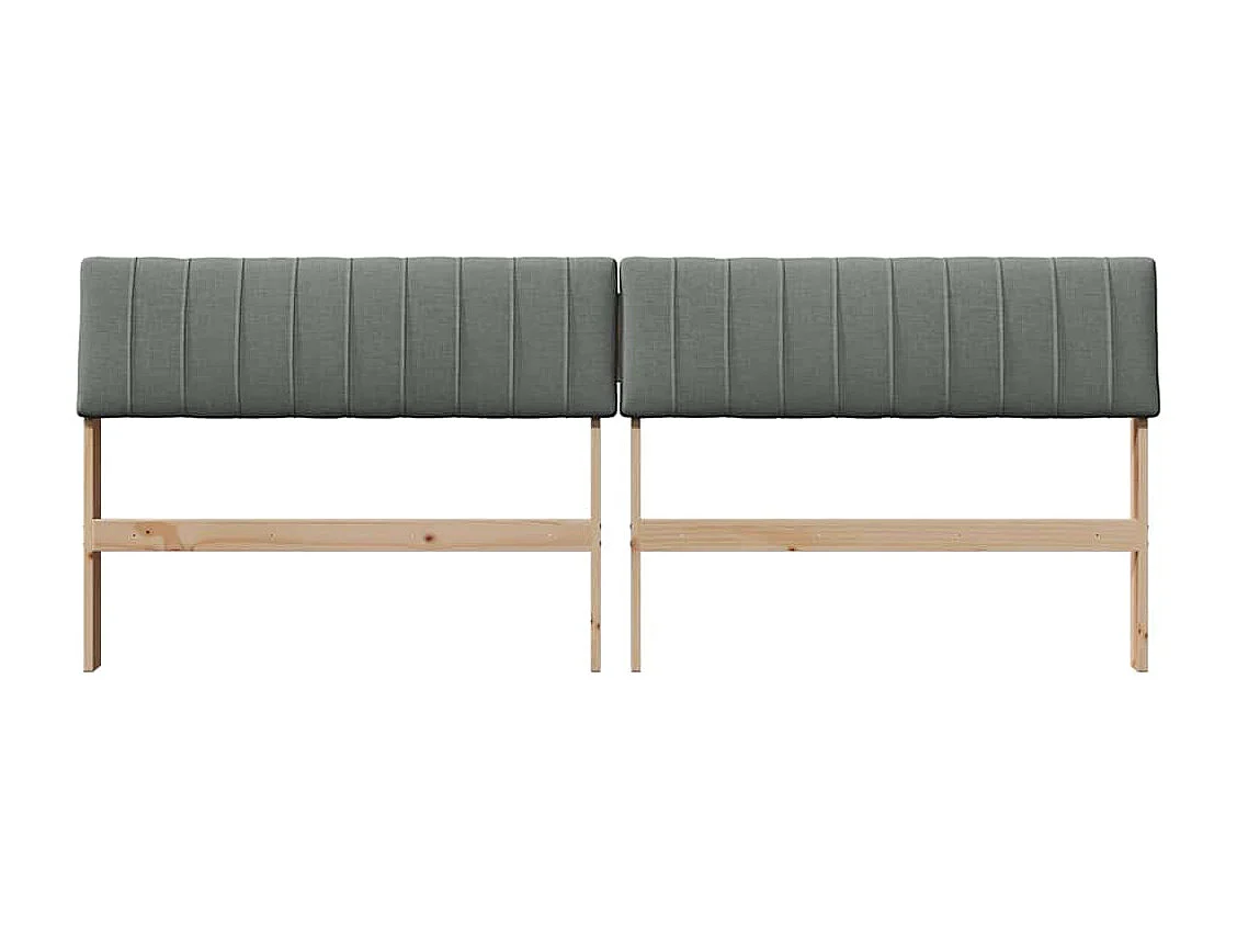 Cabeceira estofada Cinza Escuro 200 cm