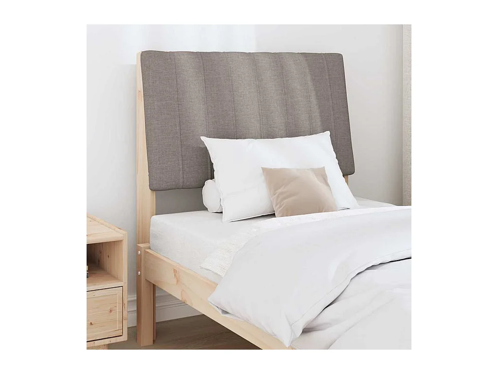 Cabecero tapizado Taupé 80 cm Madera de pino macizo