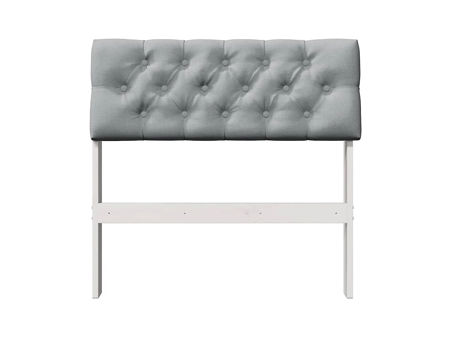 Cabecero tapizado Gris Claro 80 cm Madera de pino macizo