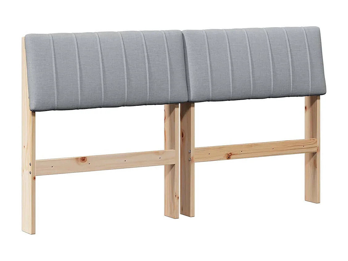 Cabeceira estofada Cinzento-claro 140 cm