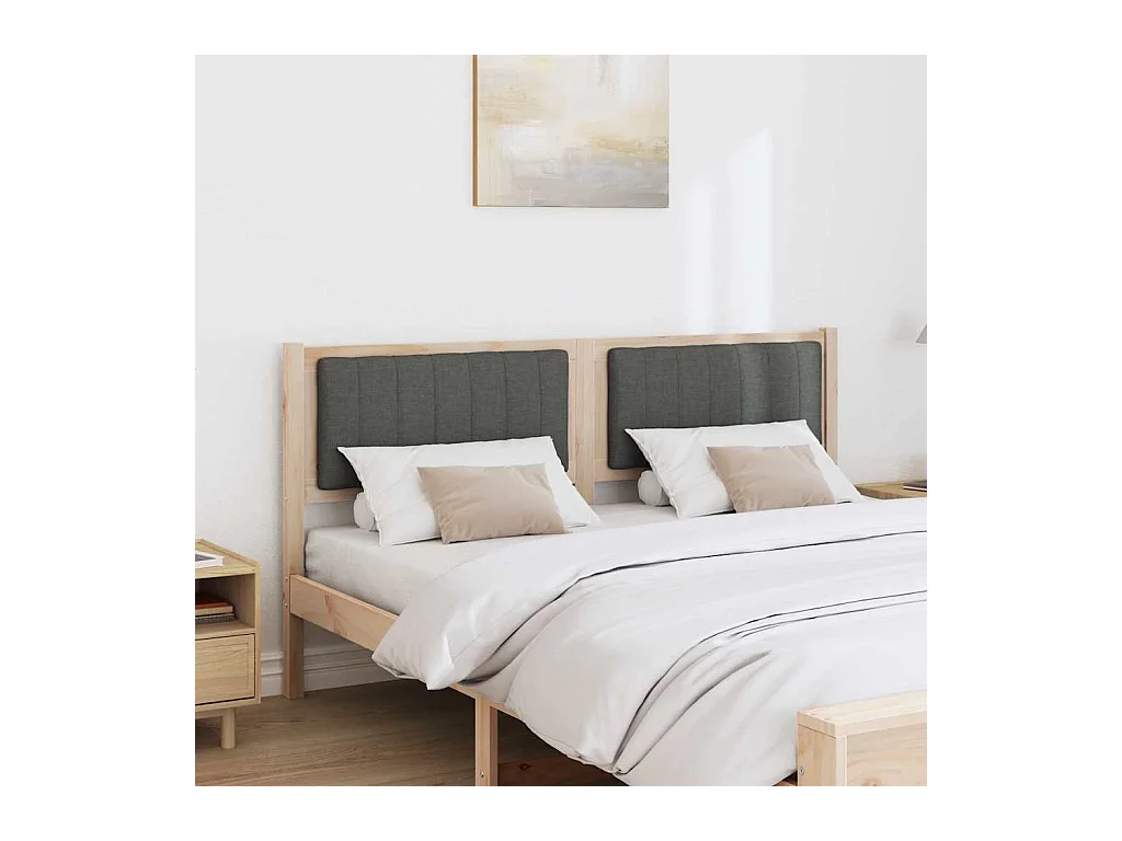 Cabeceira estofada com cabeceira Castanho 160 cm