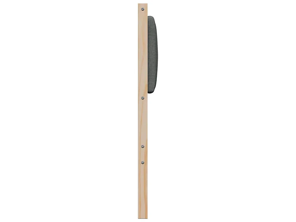 Cabecero tapizado Marrón 160 cm Madera de Pino Sólido y Tela