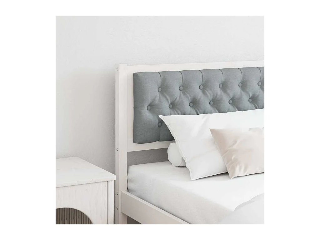 Tête de lit Autre Blanc et gris clair 200 cm Bois massif en pin