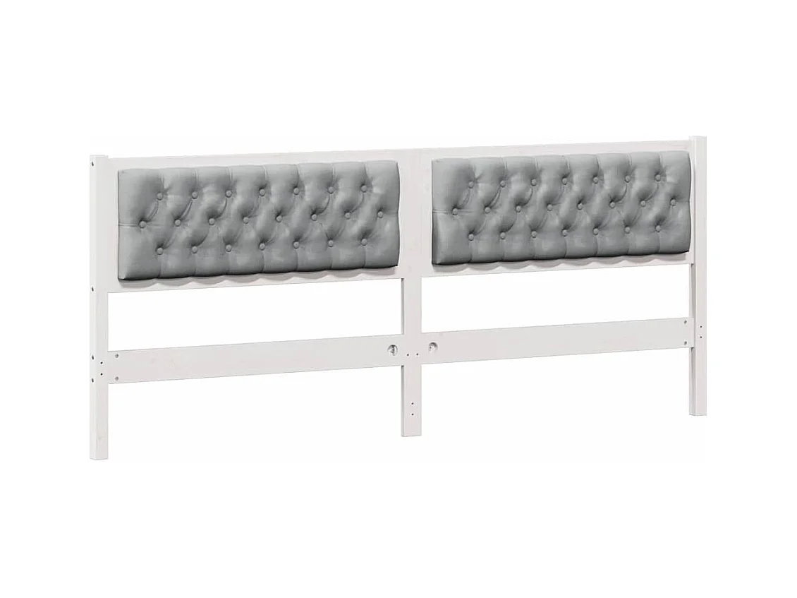 Tête de lit Autre Blanc et gris clair 200 cm Bois massif en pin