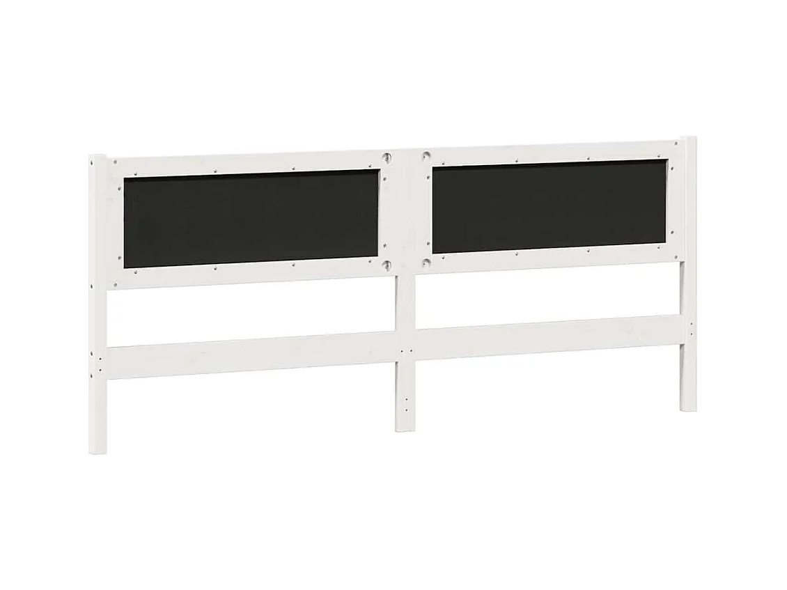 Tête de lit Autre Blanc et gris clair 200 cm Bois massif en pin
